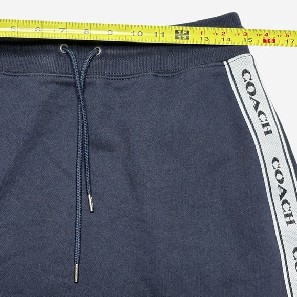 COACH A-Line Short Mini Skirt Navy White Logo - Picture 6 of 10